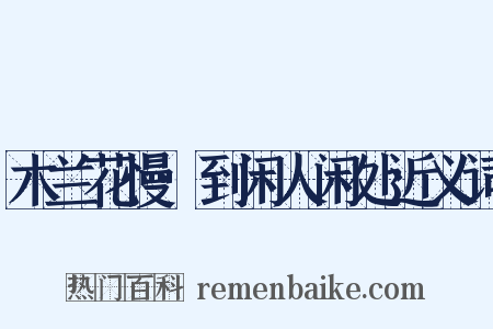木兰花慢·到闲人闲处近义词是什么意思的图片